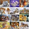 Tiger DIY 5D Diamond Painting Cross Stitch Forest Animal Full Round Resin Mosaic Diamond Embroidery Rhinestones Wall Art Gift