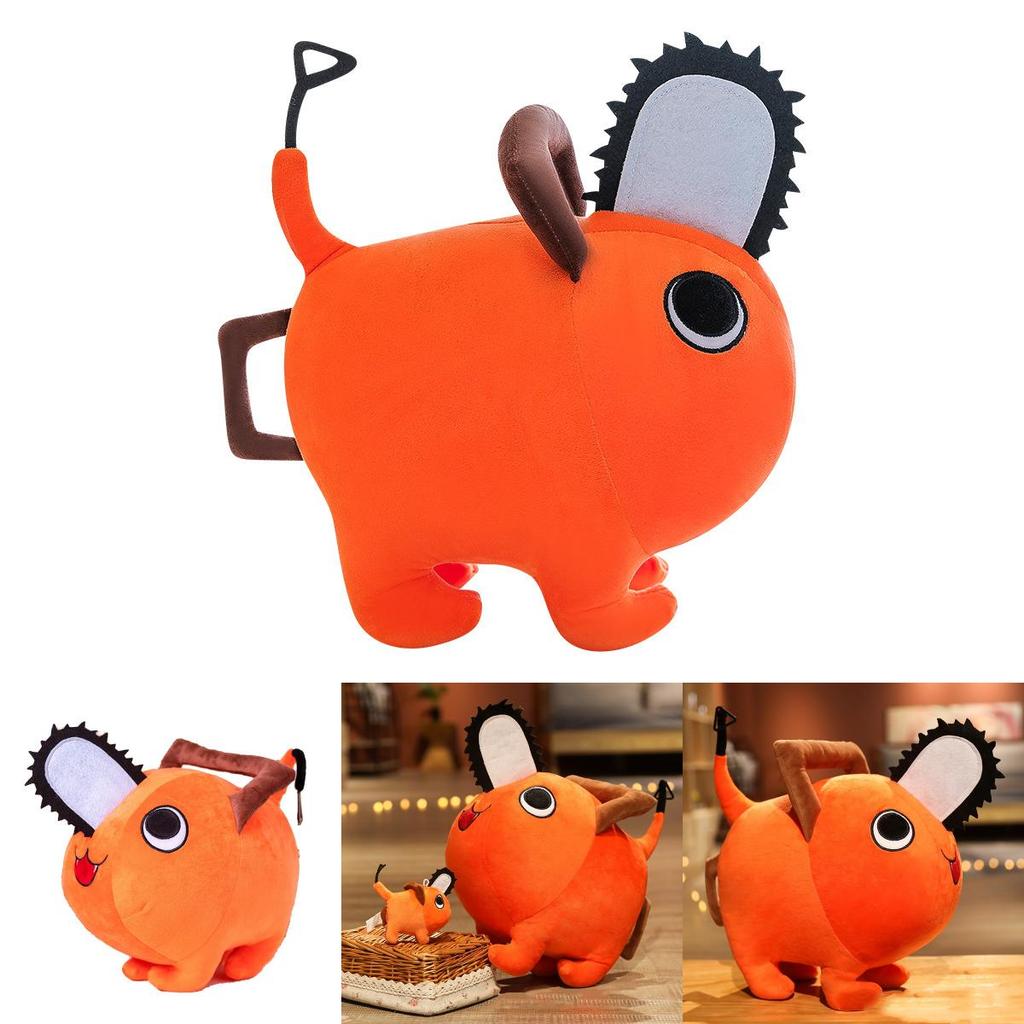 Handcrafted Chainsaw Man Pochita Plush Toy Stuffed Doll Irresistibly Soft Short Plush 10/25/40cm Throw Pillow Kids Birthday Xmas Gift