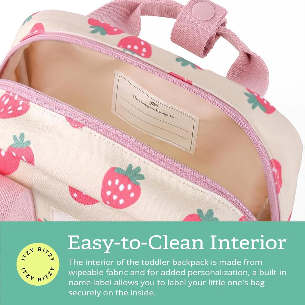 Backpack - Daycare Bag - Features Adjustable Shoulder Straps Strawberry school bag