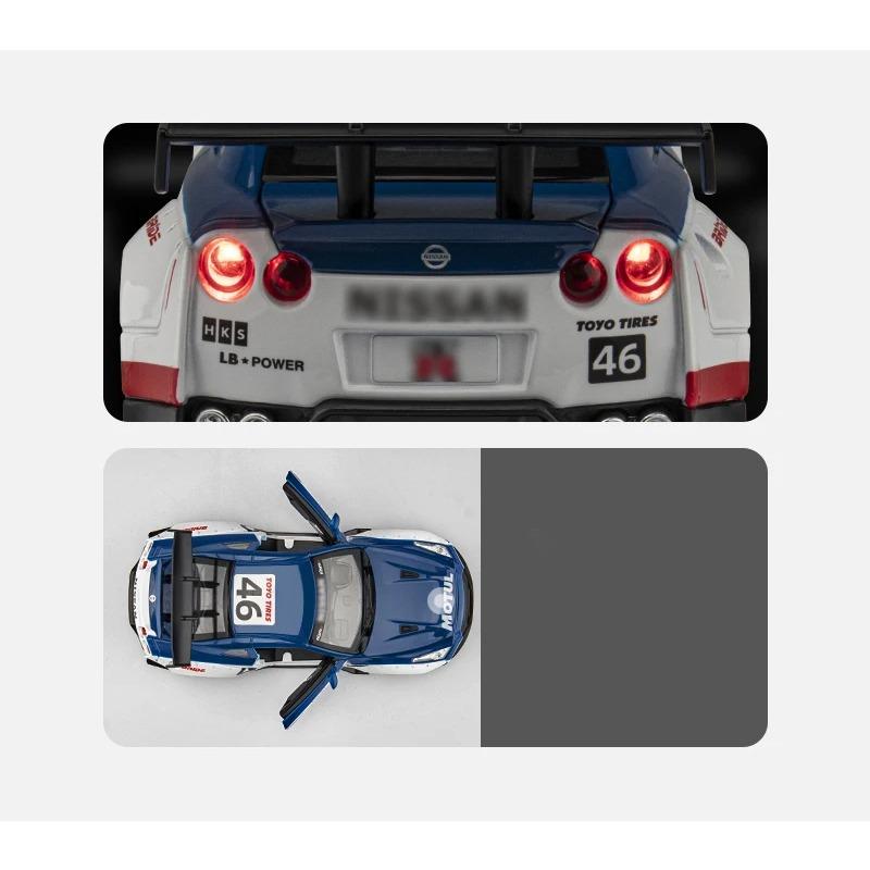 1/22 Nissan Skyline Ares GTR R35 гоночные литые игрушечные машинки игрушечные литые модели автомобилей коллекция звук и свет детские игрушки