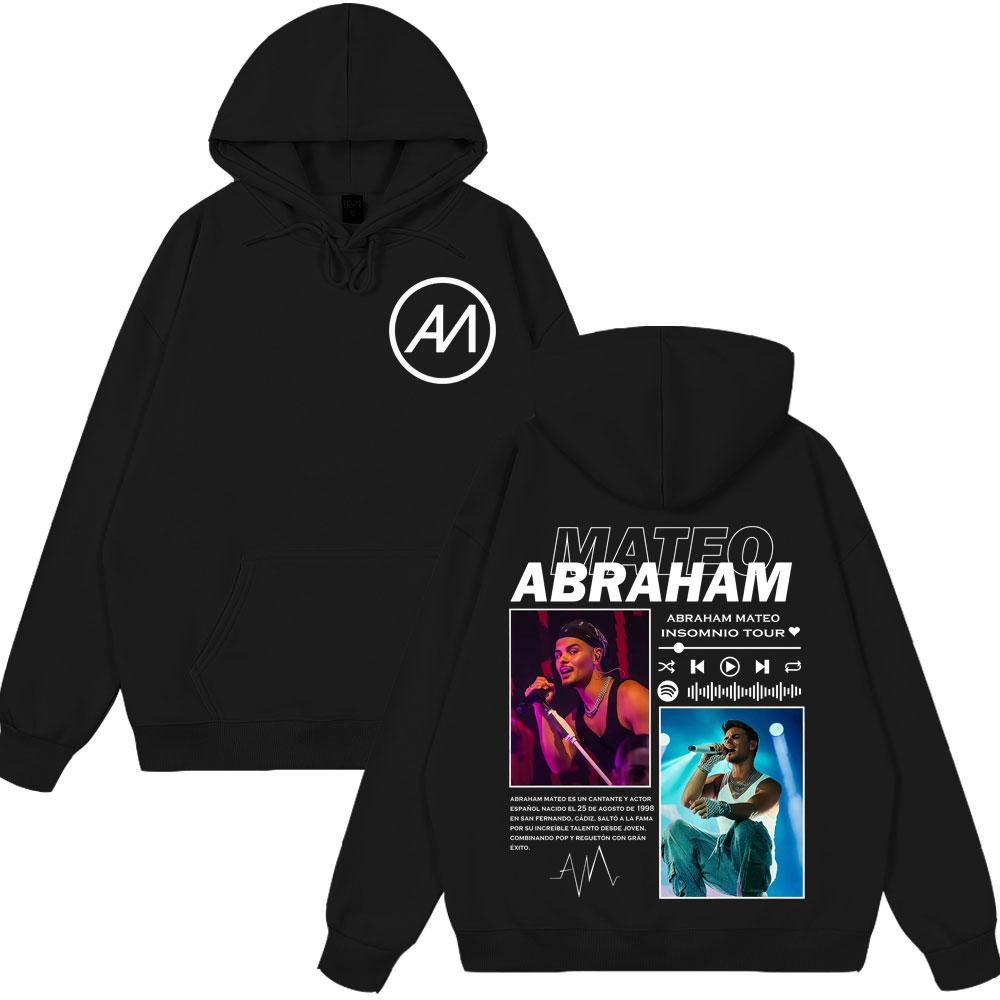 Rapper Abraham Mateo Album Tour 2026 Hoodie Men's Women Fashion Hip Hop Sportswear Winter High Quality Vintage Loose Pullover