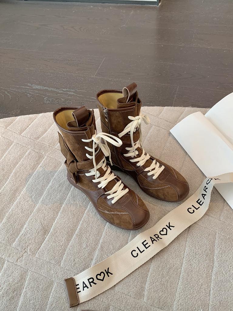 Версия из коровьей кожи виноградная мать те же боксерки ретро цветовая гамма ремешки боковая молния охотничья одежда ботинки Мартин Dexun женские короткие ботинки