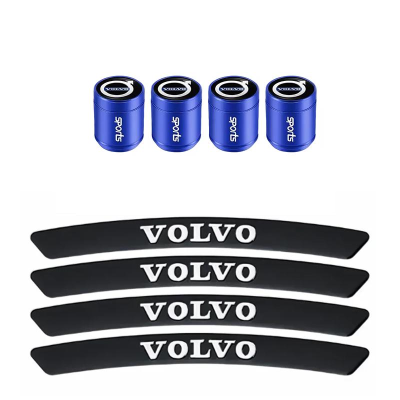 Car Tire Valve Cap Wheel Hub Sticker Tire Rim Decorative Sticker Suitable for Volvo V60 V40 Xc90 Xc40 S60 Xc60 V70 S90 V90 Xc70