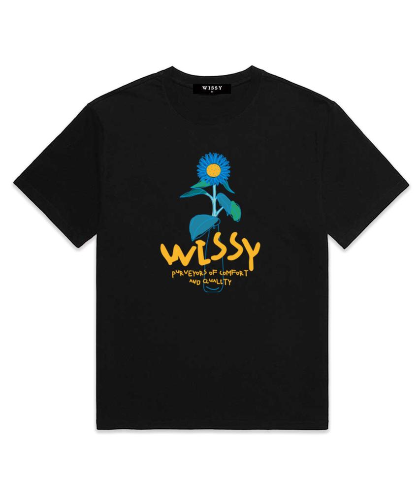 Wissi Цветная ваза Логотип Футболка с коротким рукавом (Ws013) черный