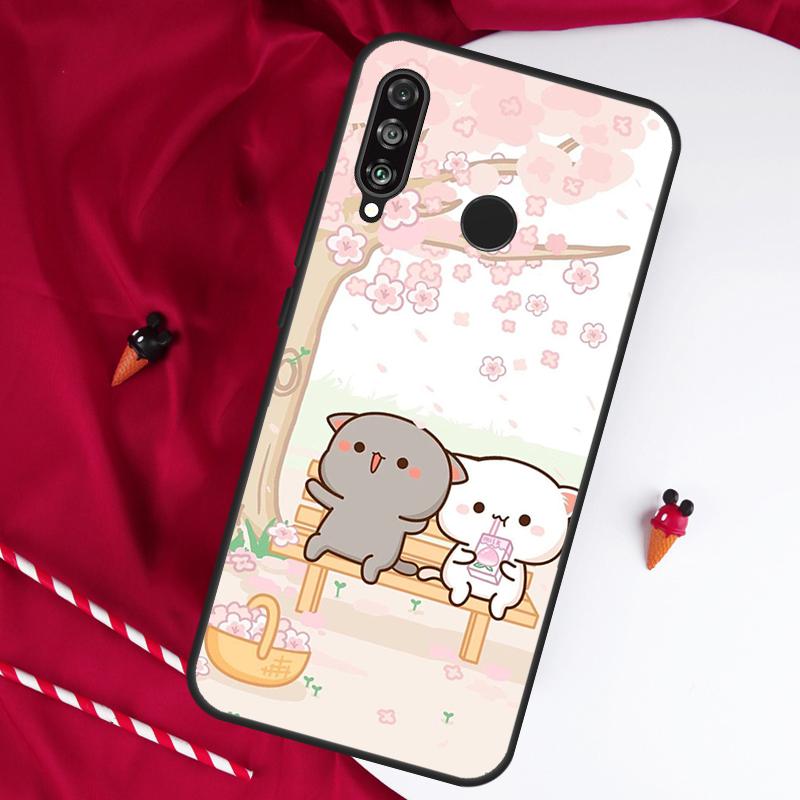 Милый Кавайный Кот Для Huawei Nova 5T 12s 12i 11i Y90 Y70 Y60 Y61 Y91 Y72 9 10 SE P20 P40 Lite P60 P30 Pro Чехол