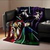 Anime Battle Scene Design Blanket Flannel blanket for bedroom, living room, sofa, and nap sofas.
