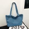 Chic Solid Color Women's Spacious Lightweight Canvas Tote Bag With Unique Street Style For Everyday Fashion