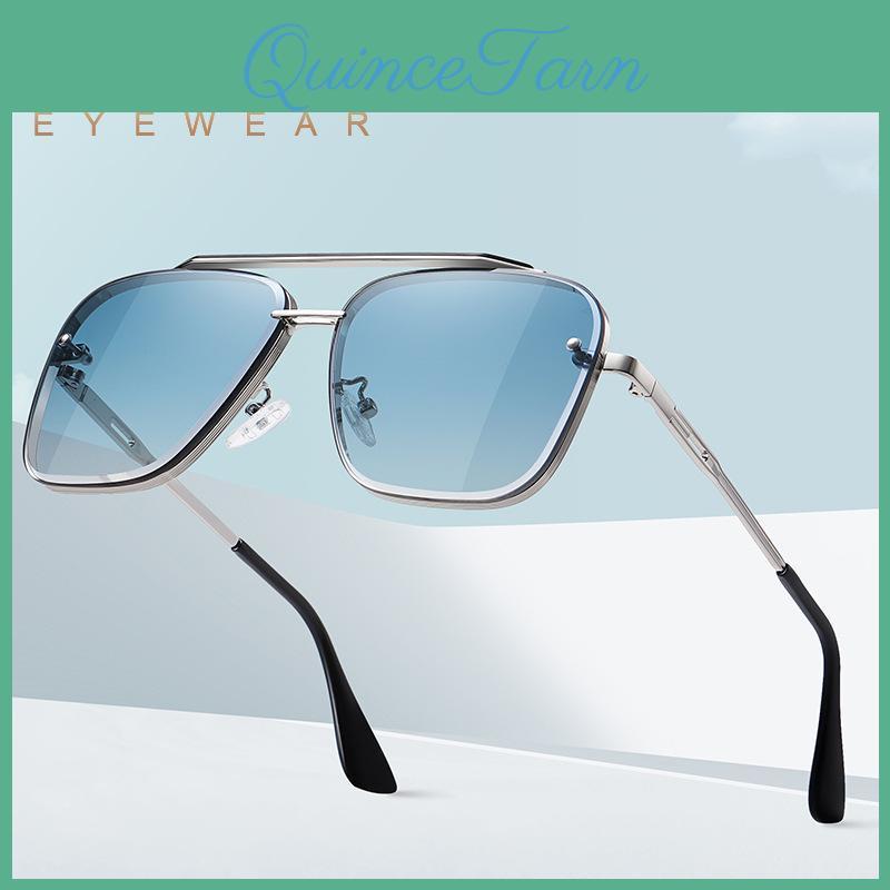 Frame Square Sunglasses Men Women Gradient Color Metal Frame Driving Glasses Outdoor Fashion Accessories Sun Glasses