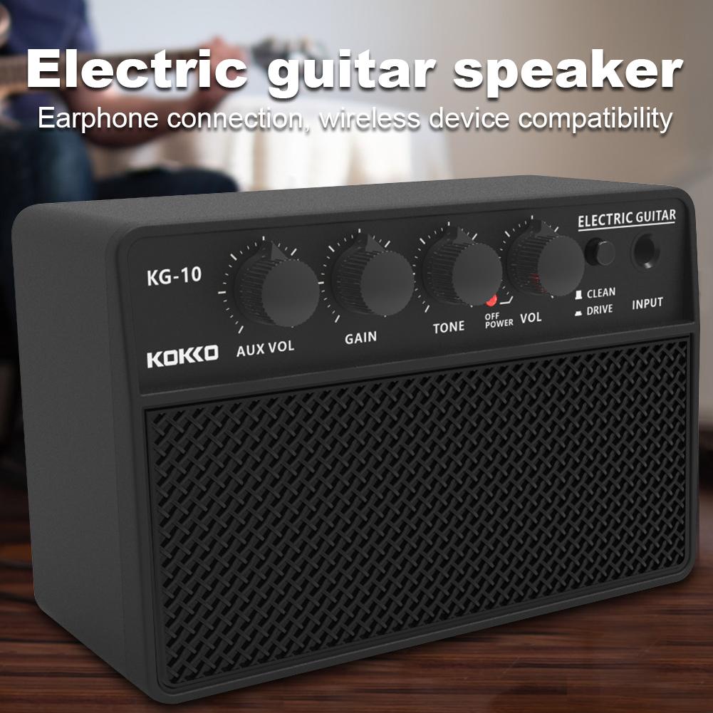 Electronic Guitar Amplifier with 6.35mm Universal Interface Portable Guitar Speaker Headphone Output for Travel Daily Practice