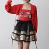 Korean Traditional Pattern Graphic Tube Top [Peony Butterfly Painting)