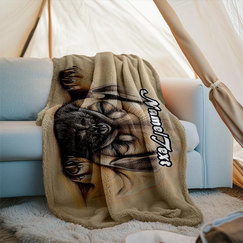 1PC Custom Name Puppy Dreams outdooor Flannel blankets Throw Blanket All-Season Throw Gift Bedspread for Couch, Bed, Camping Holiday Birthda