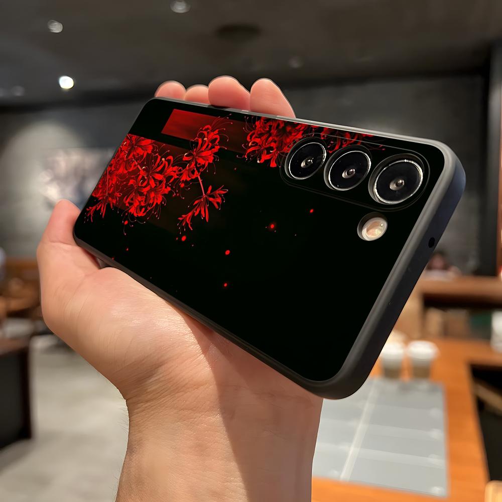 Чехол для телефона с аниме-рисунком Tokyo Ghoul (Хиганбана) для Samsung A56 A36 A26 A16 A15 A25 A35 A55 A14 A34 A24 A54 Черный Мягкий