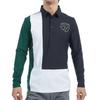 Рубашка-поло с длинным рукавом TaylorMade Color Block, темно-синяя, размер M, мужская, 2024FW UN352