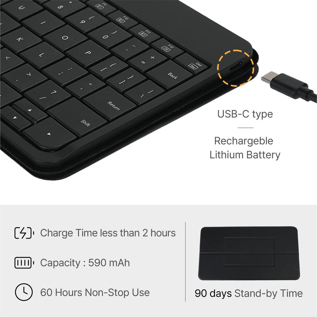 2nd Generation MOKIBO Mokibo Fusion Universal Bluetooth Keyboard with Trackpad