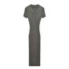 Kaslead New Arrival Women's Clothing Fashion Style Fashion Simple and Thin Rib Knitting Length Dress 3471104