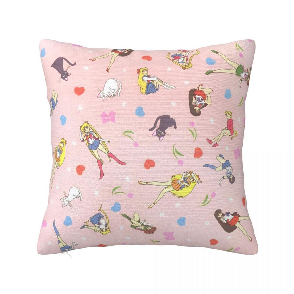 Sailors Moons Luna Girls Anime Pillowcases Merchandise Soft Cushion Cover Pillow Covers Home Decoration Square Multi Size