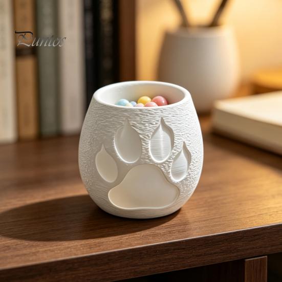 Декоративный подсвечник, 3D-печатный держатель в виде лапы собаки, чашка для чайной свечи с отпечатком лапы щенка, для настольного компьютера, центральный элемент обеденного стола, подарки для любителей домашних животных, чайная свеча