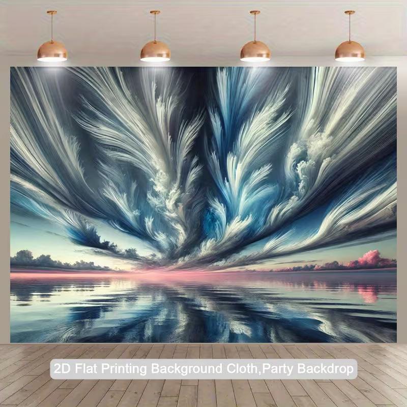 2D Sunset Ocean Reflection Backdrop Nature Party Photo Studio Background