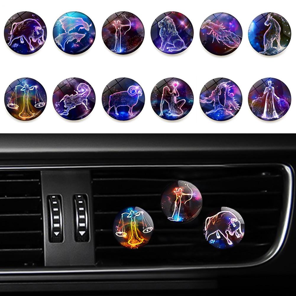 Автомобильный освежитель воздуха на выходе, 12 созвездий, тема, диффузор для духов, ароматерапевтический декор, зажимы, освежитель воздуха, подарок