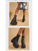 Dropshipping2024 Punk Thick-Soled Wedge High-Top Boots 40-43: European & American Fashion Women's Boots