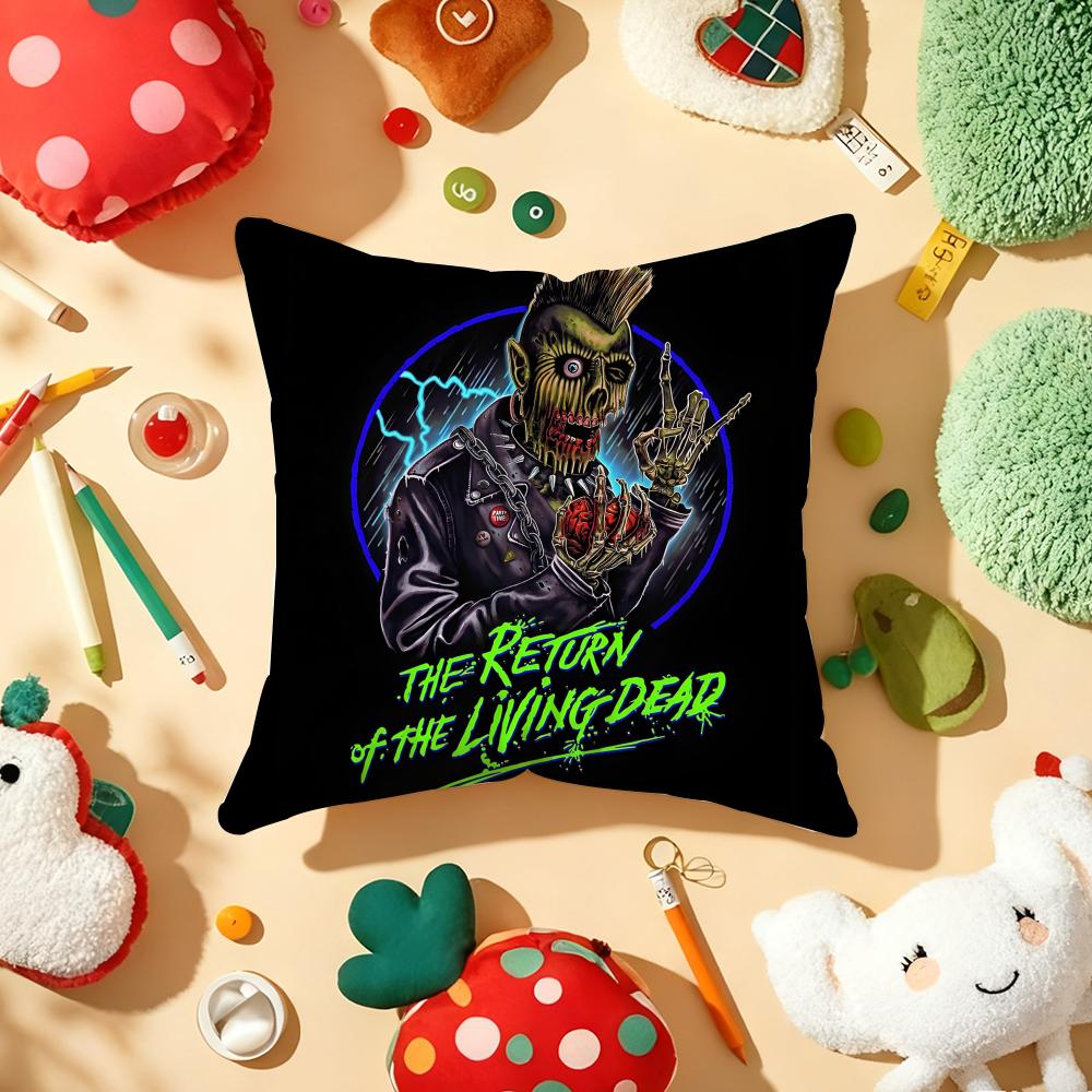 RReturn of the Living Dead Cushion Cover Plush Fabric Soft DoubleSided Printed Sofa Warm Winter Home Gift Pillow Cover