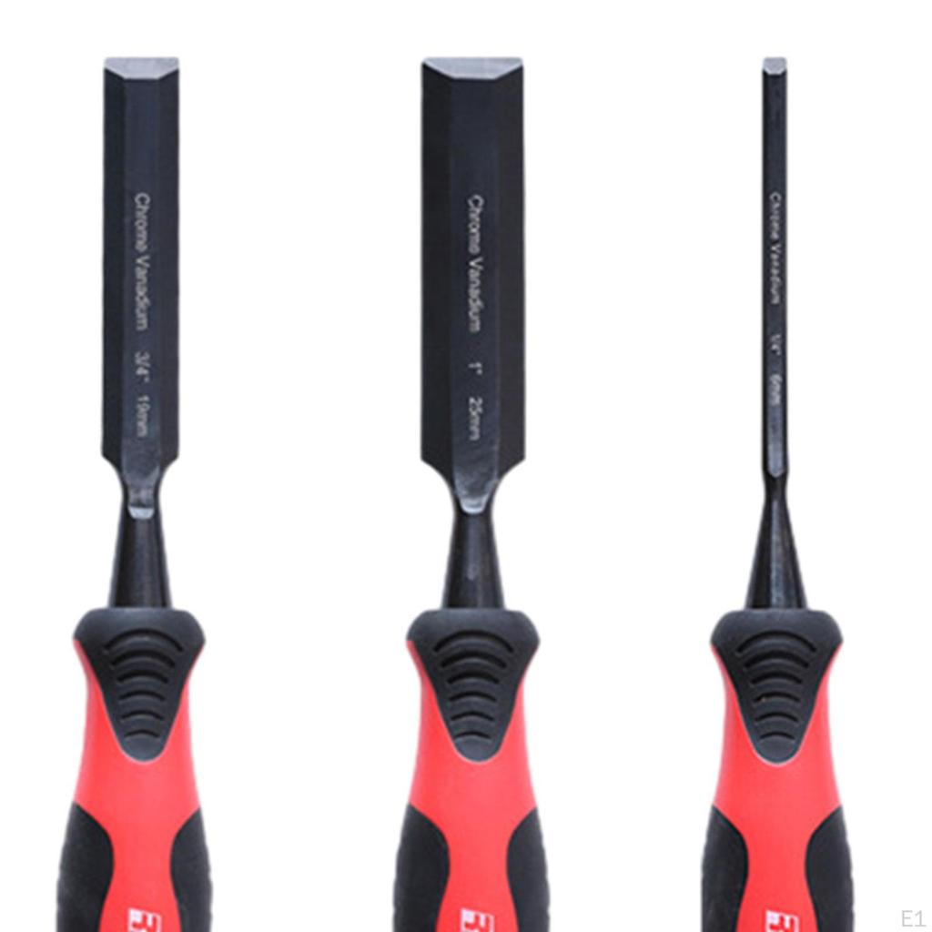 4 шт. набор долот для резьбы по дереву, деревообрабатывающий инструмент со скошенной кромкой, противоскользящая ручка для столяров