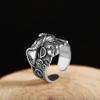 Ретро пиратское кольцо с котом для мужчин серебряного цвета в стиле панк готика регулируемое открытое кольцо в стиле рок ручной работы хип-хоп унисекс ювелирные аксессуары подарок