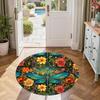 Dragonfly Round Area Rug Design for Bedrooms Balcony Kitchen Entryway Anti-slip Round Rug Decorate Offices Wedding Party Gift
