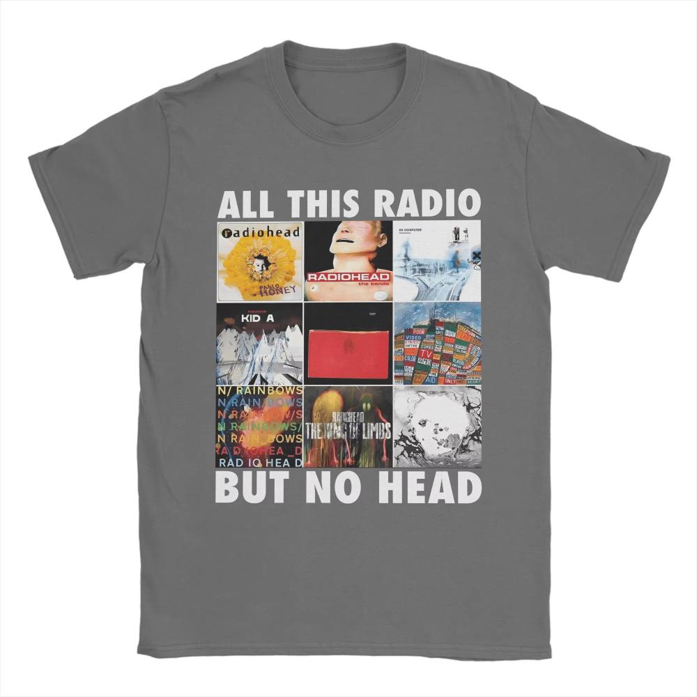 Вся Эта Радио Но Без Головы Radiohead Рок-Группа Футболка Летние Хлопковые Футболки для Мужчин Женщин С Коротким Рукавом Забавная Верхняя Одежда Футболки