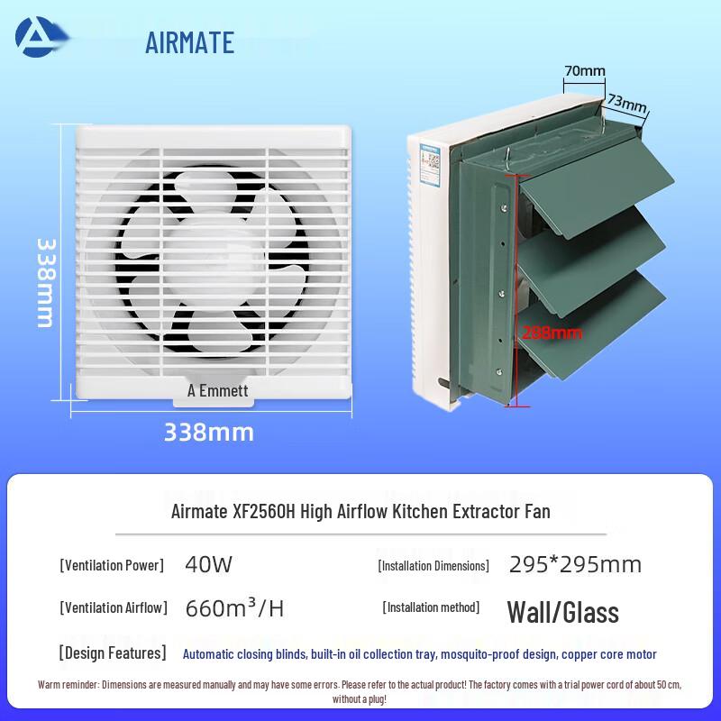 AIRMATE Wall & Window Mount Ventilation Fan