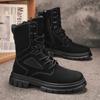 Genuine Leather Mens Work Boot Winter Outdoor Non-Slip Boots High Quality Ankle Boot For Men High Top Tooling Warm Casual Boots
