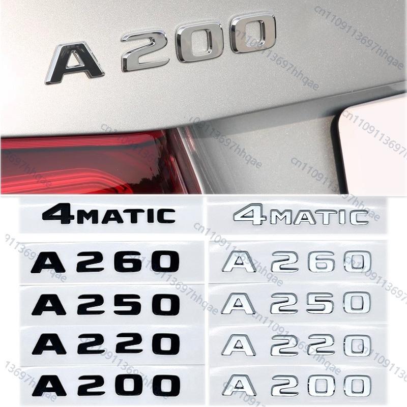 Letters A180d A200 A250 A260 A220d A35 A45 A63 4MATIC ABS Emblem for Mercedes Benz A Class W176 W177 Car Trunk Logo Sticker VU6