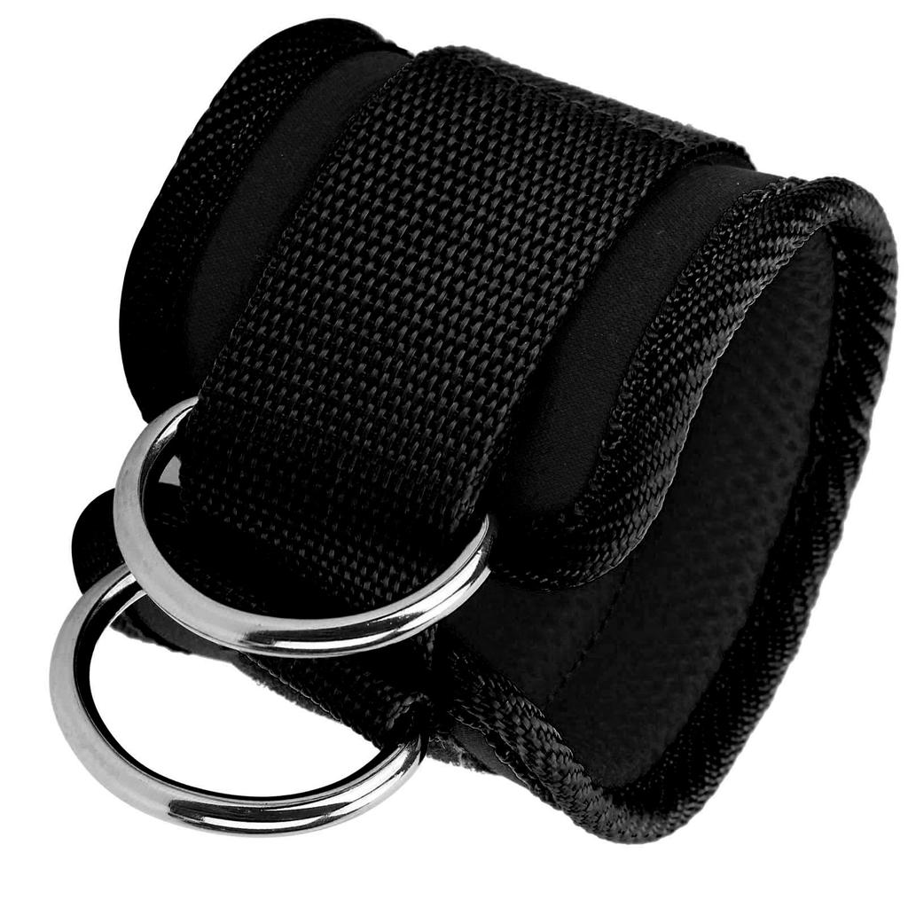 Fitness Ankle Straps for Cable Machine Double D Neoprene Ankle Straps(Black )