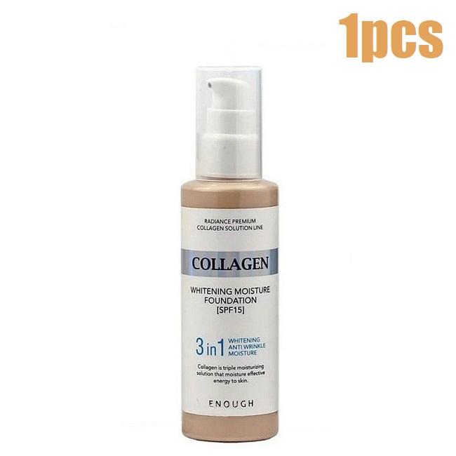 ENOUGH Collagen 3in1 Whitening Anti Wrinkle Moisture Foundation #23 Natural Beige 100ml (3 options) + RANDOM GIFT