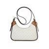 Michael Kors Mk Wilma Классическая Сумка через плечо с монограммой и застежкой-молнией на цепочке из покрытого холста Маленькая женская сумка через плечо Ванильно-коричневый 35H3G3WC5B-VANILLA