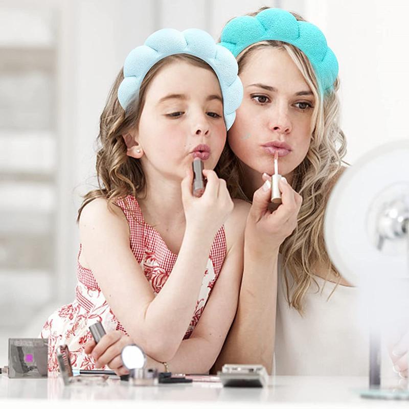 Губчатые повязки на голову для женщин и девочек, пышная повязка для волос, махровая ткань с пузырьками для макияжа, Co Spa, ретро повязка для волос, женские аксессуары для волос, головные уборы