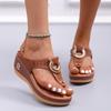 Women's Summer Large Size Clip On High Slope Heel Slippers Casual Flip Flops Outdoor Beach Sandals 35-43