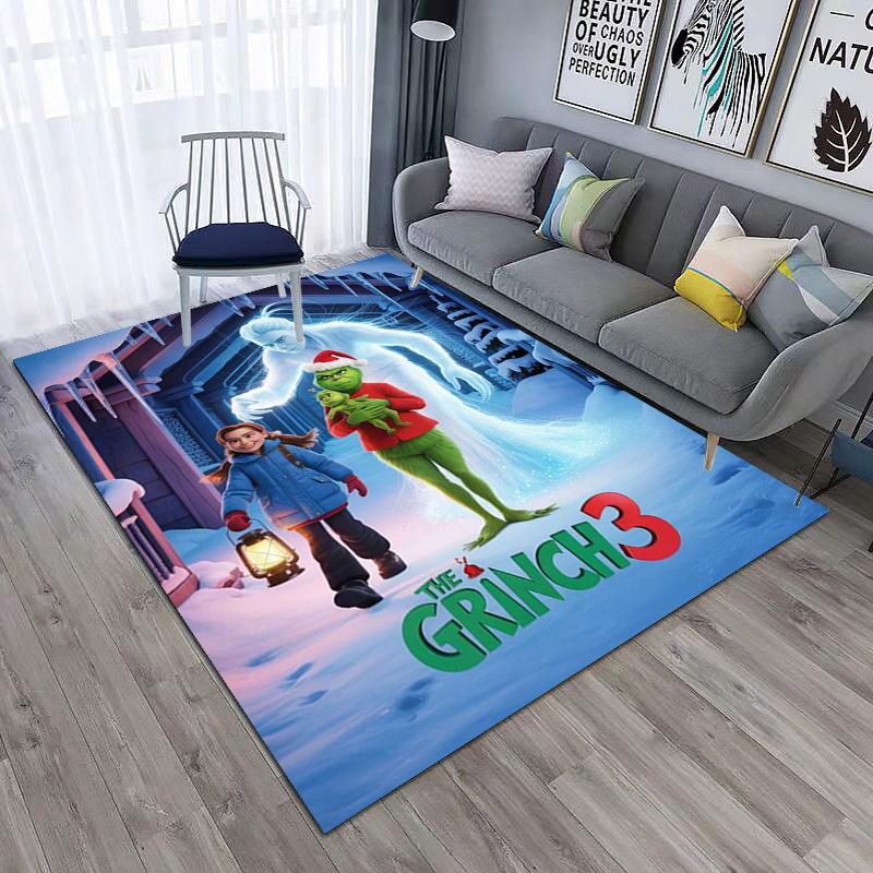 Christmas Gift Comedy Movie How the Grinch Stole Christmas carpet home living room decoration table and chairs anti slip door mat carpet A18