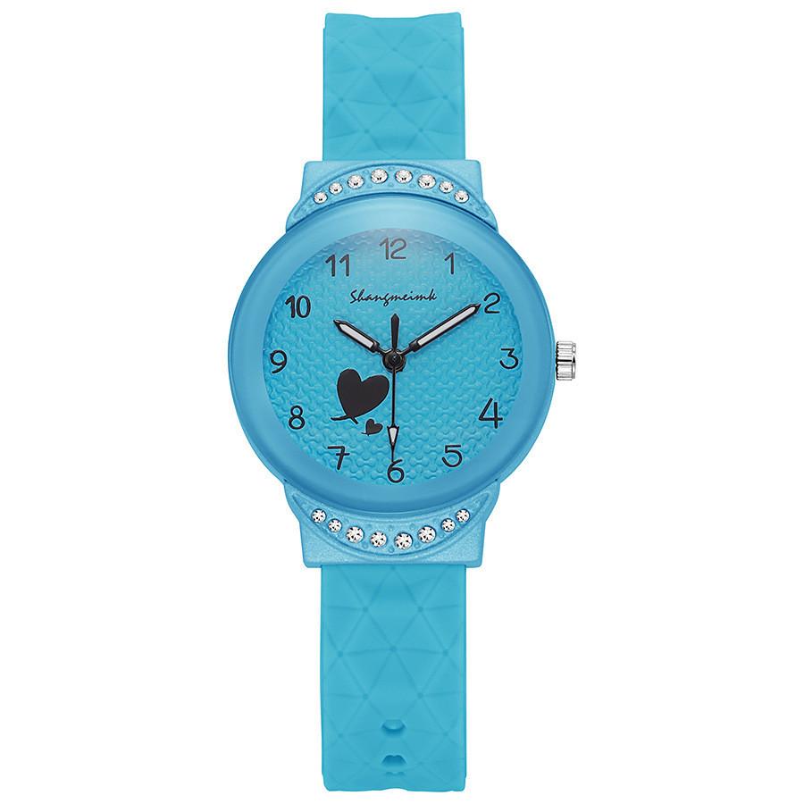 Студенческие часы для девочек, кварцевые, на силиконовом ремешке, с декоративным циферблатом, для подростков средней школы