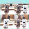 West Miniature Highland Dog Plush Keychain Bag Pendant Pp Cotton Plush Toys
