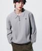 SOMEPLACE MAN Basic Rugby Single Collar Soft Knit Sweatshirt_3 Colors