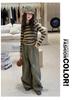 Новый корейский осенний комплект для девочек 2026: Стильный базовый топ и брюки-клеш