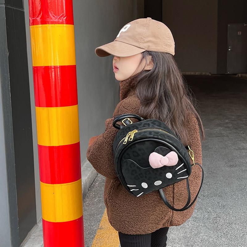 Hello Kitty Cartoon Cat Kids Backpack With Breathable Pu Material For School And Daily Use