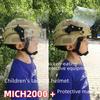 Kids' Tactical PUBG Helmet with MICH2000 Rail and Protective Mask for Outdoor Play