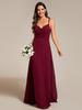 Ever-Pretty Women's Chic Adjustable Straps V-Neck Pleated Empire Waist Chiffon Bridesmaid Dress