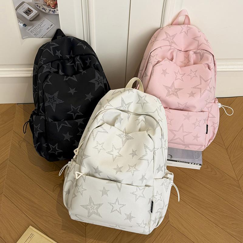 Школьная сумка Schoolbagins корейская розовая с принтом звезд рюкзак для девочек средняя школа школьная сумка большая вместимость повседневный дорожный универсальный рюкзак