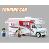 1/30 Diecast Luxury RV Recreational Vehicle Car Model Metal Toy Camper Van Motorhome Touring Car Model Sound and Light Kids Gift