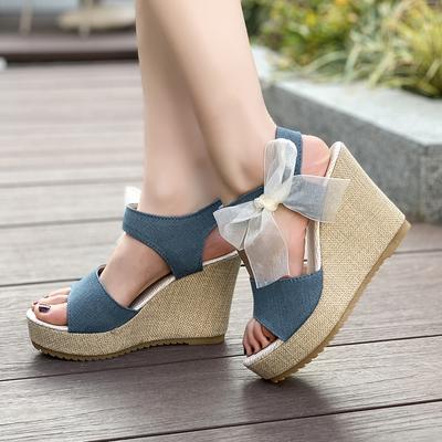 Новые модные туфли на плоской танкетке с кружевным носком-рыбкой, женские туфли с ремешком на щиколотке, на платформе, с толстой подошвой, женские сандалии