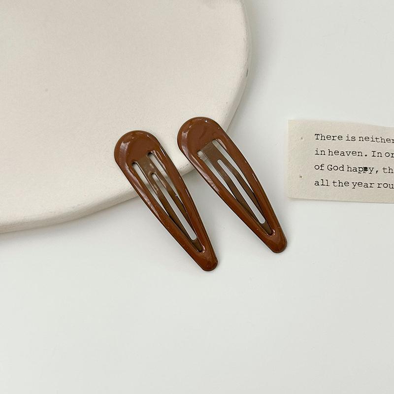 10Pcs/lot Macaron Candy Color Waterdrop Shape 5cm BB Hair Clips Girls Kids Hairpins Barrettes Headwear Accessories For Women