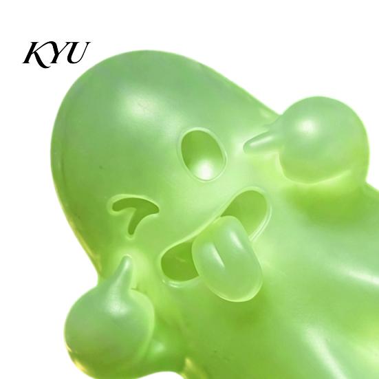 Small Ghost Prop for Haunted House 2 Pcs Halloween Funny Figurines, 3D Printed Novelty Tongue Decorative Desktop Statue, Spooky Tabletop Ornament
